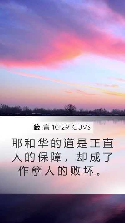 箴 言 10:29 CUVS Bible Verse Image