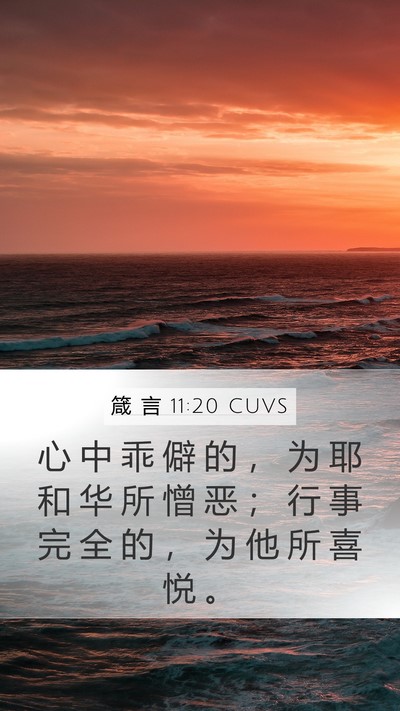 箴 言 11:20 CUVS Bible Verse Image