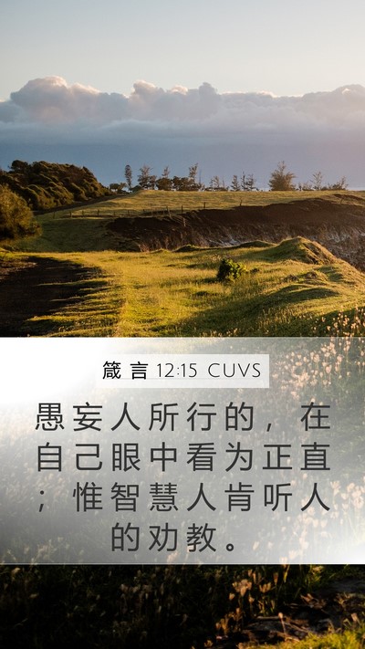 箴 言 12:15 CUVS Bible Verse Image
