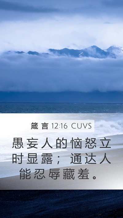 箴 言 12:16 CUVS Bible Verse Image