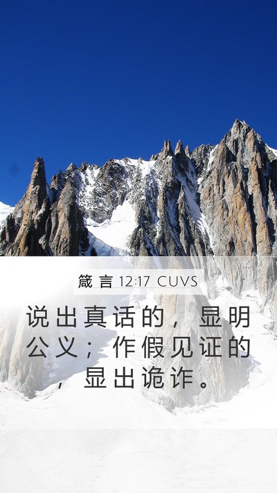 箴 言 12:17 CUVS Bible Verse Image