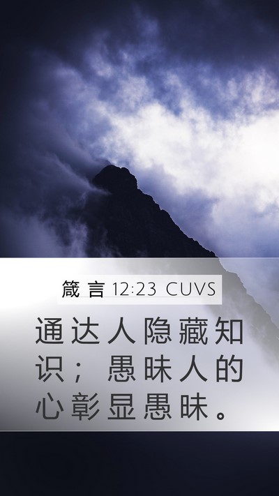 箴 言 12:23 CUVS Bible Verse Image