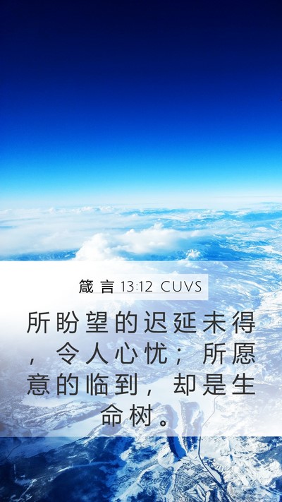 箴 言 13:12 CUVS Bible Verse Image