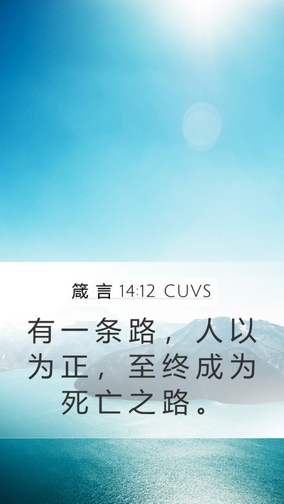 箴 言 14:12 CUVS Bible Verse Image