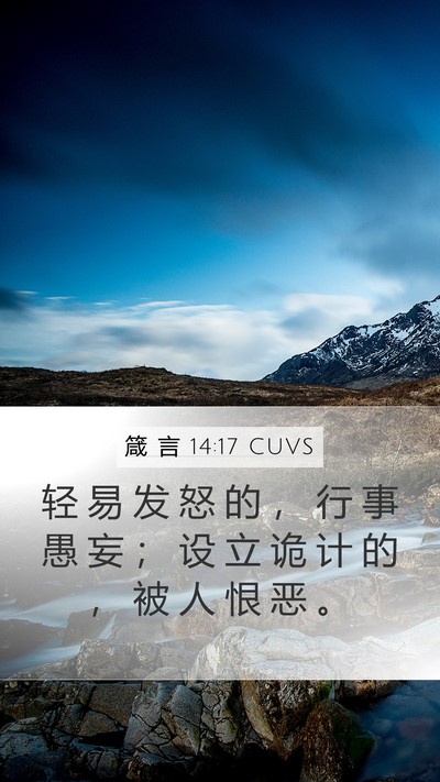 箴 言 14:17 CUVS Bible Verse Image