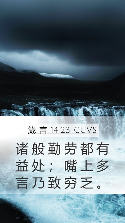 箴 言 14:23 CUVS Bible Verse Image