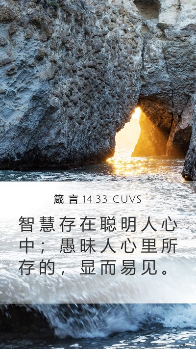 箴 言 14:33 CUVS Bible Verse Image