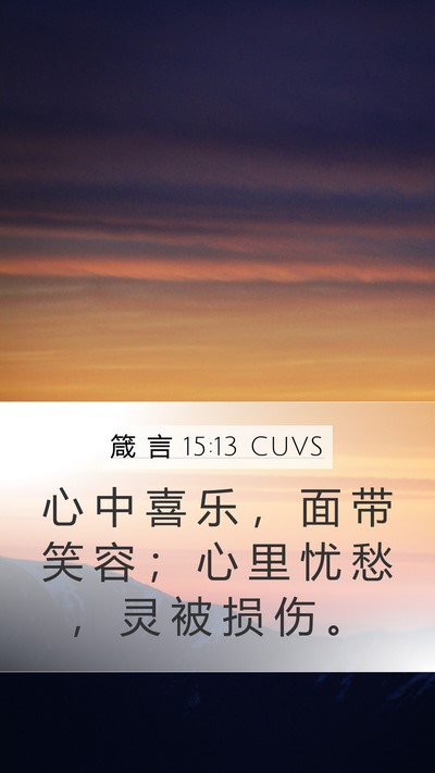 箴 言 15:13 CUVS Bible Verse Image