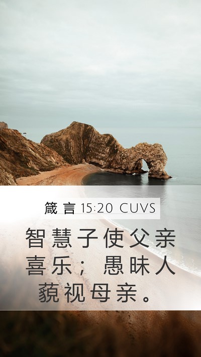 箴 言 15:20 CUVS Bible Verse Image