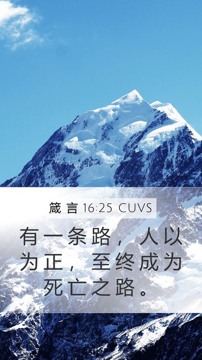 箴 言 16:25 CUVS Bible Verse Image