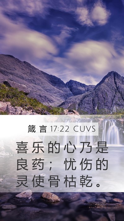 箴 言 17:22 CUVS Bible Verse Image