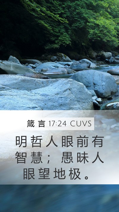 箴 言 17:24 CUVS Bible Verse Image
