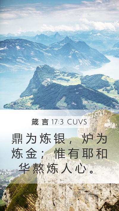 箴 言 17:3 CUVS Bible Verse Image