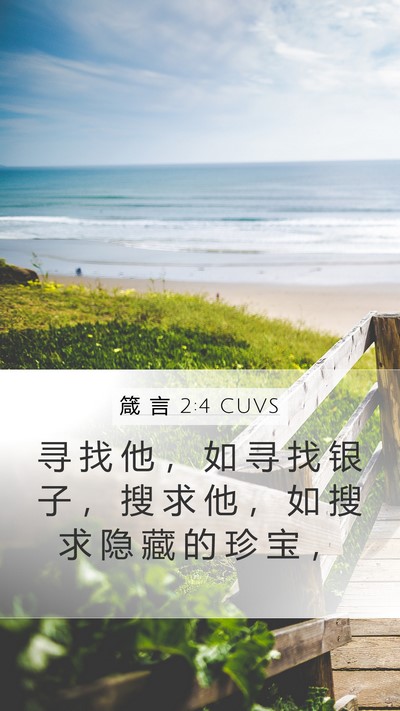 箴 言 2:4 CUVS Bible Verse Image
