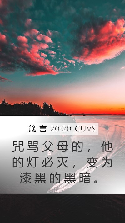 箴 言 20:20 CUVS Bible Verse Image