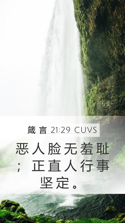 箴 言 21:29 CUVS Bible Verse Image
