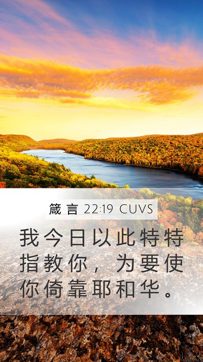 箴 言 22:19 CUVS Bible Verse Image