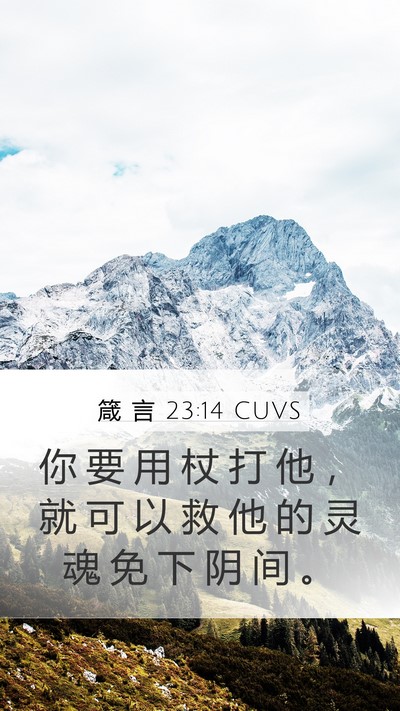 箴 言 23:14 CUVS Bible Verse Image
