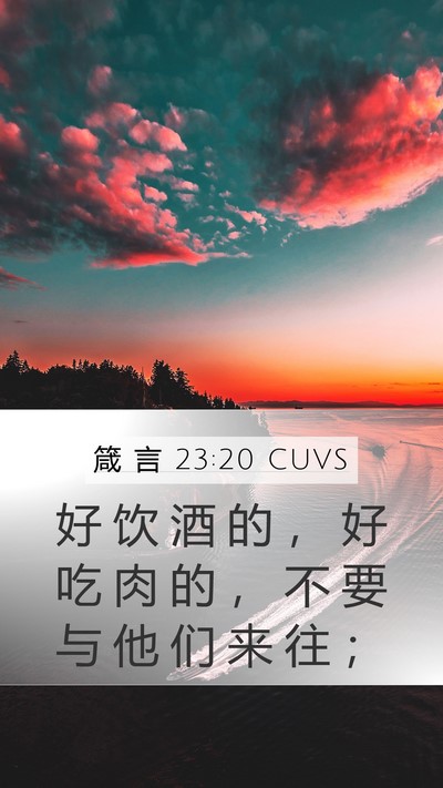 箴 言 23:20 CUVS Bible Verse Image