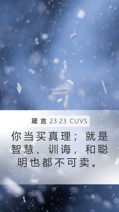 箴 言 23:23 CUVS Bible Verse Image