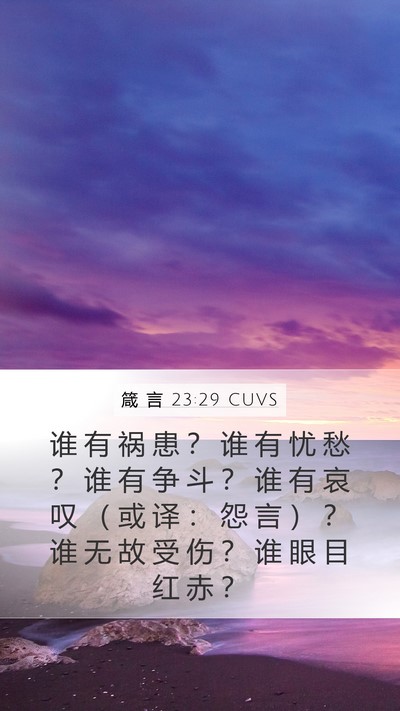 箴 言 23:29 CUVS Bible Verse Image