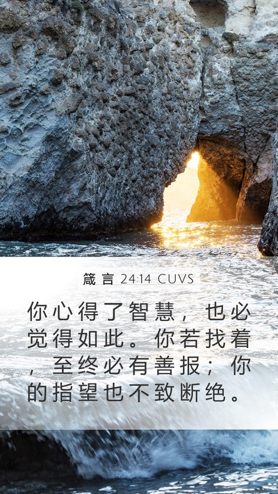 箴 言 24:14 CUVS Bible Verse Image