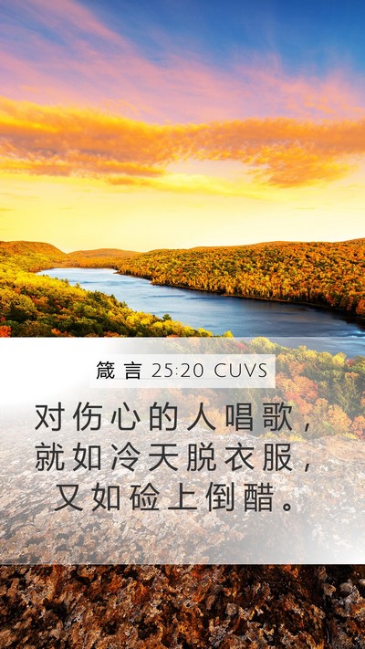 箴 言 25:20 CUVS Bible Verse Image