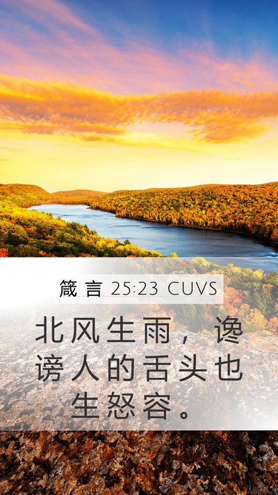 箴 言 25:23 CUVS Bible Verse Image