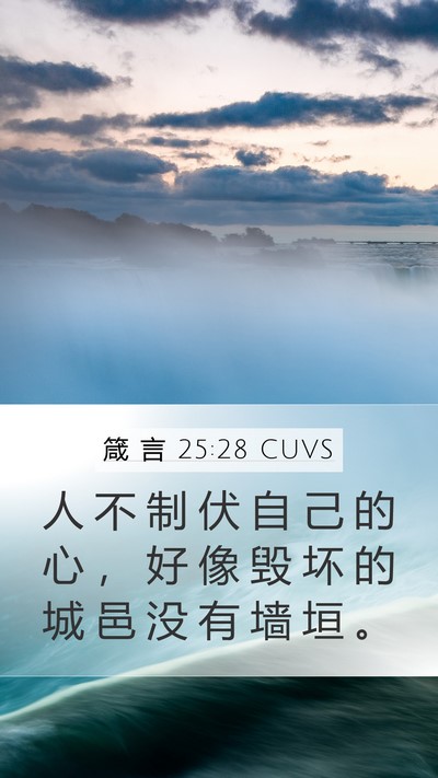 箴 言 25:28 CUVS Bible Verse Image
