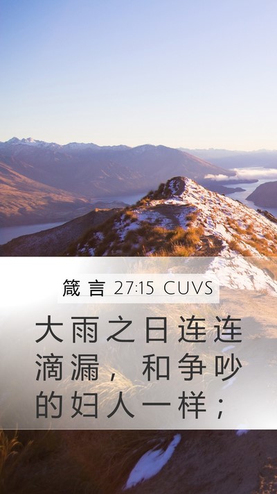 箴 言 27:15 CUVS Bible Verse Image