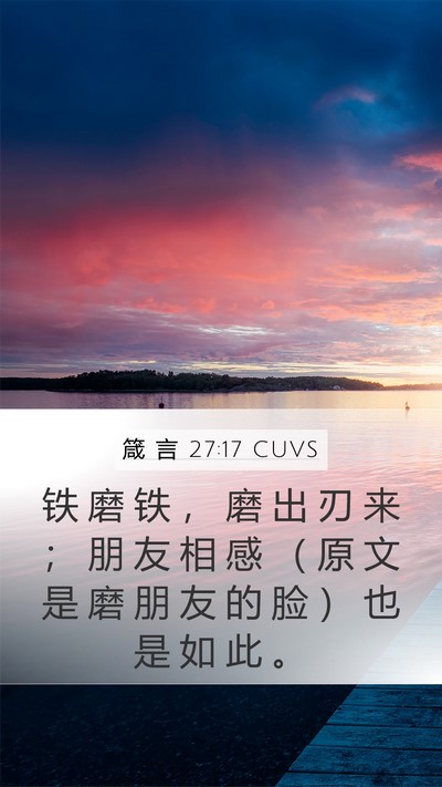 箴 言 27:17 CUVS Bible Verse Image