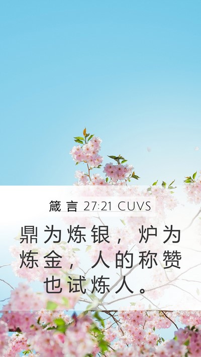 箴 言 27:21 CUVS Bible Verse Image