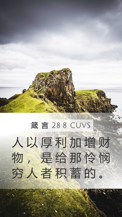 箴 言 28:8 CUVS Bible Verse Image