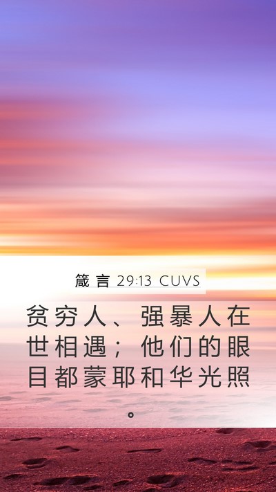 箴 言 29:13 CUVS Bible Verse Image