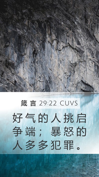 箴 言 29:22 CUVS Bible Verse Image