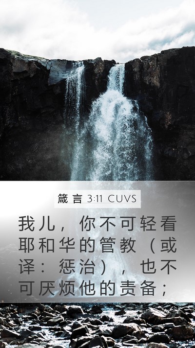箴 言 3:11 CUVS Bible Verse Image