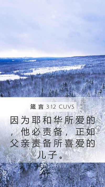 箴 言 3:12 CUVS Bible Verse Image