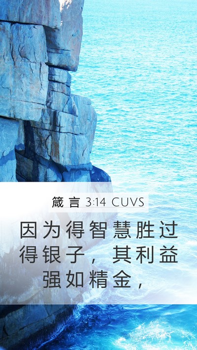 箴 言 3:14 CUVS Bible Verse Image