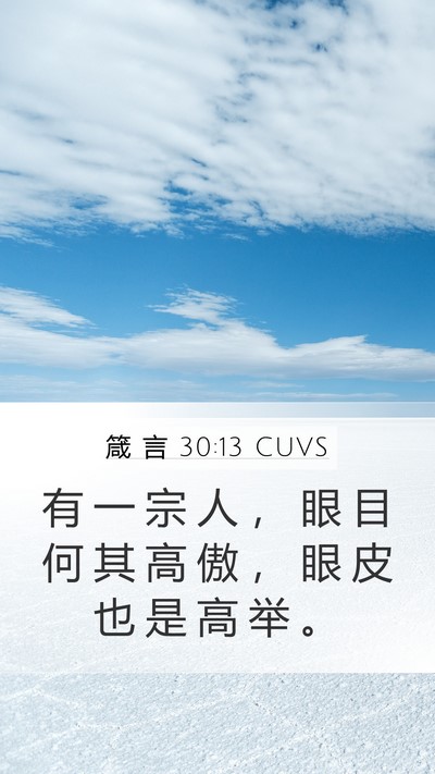 箴 言 30:13 CUVS Bible Verse Image