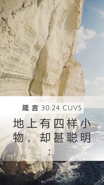 箴 言 30:24 CUVS Bible Verse Image