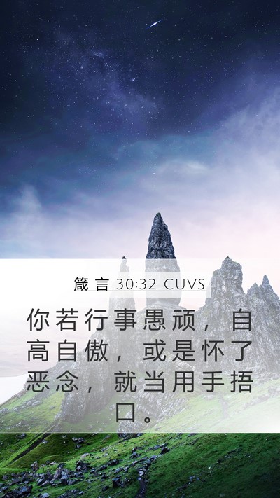 箴 言 30:32 CUVS Bible Verse Image
