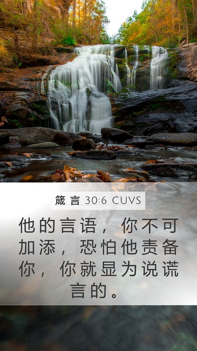箴 言 30:6 CUVS Bible Verse Image