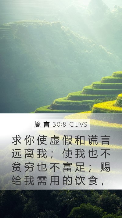 箴 言 30:8 CUVS Bible Verse Image