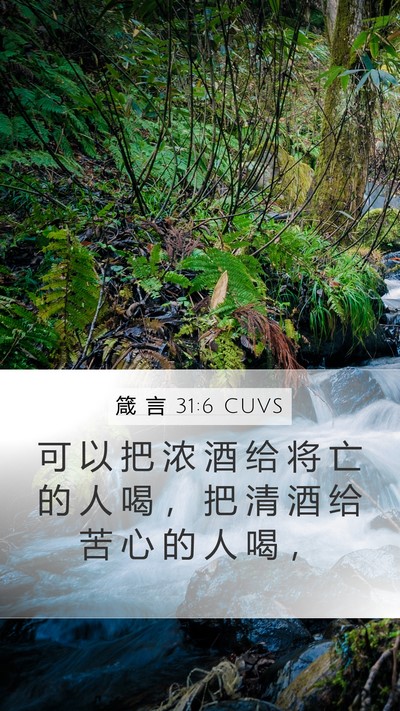 箴 言 31:6 CUVS Bible Verse Image