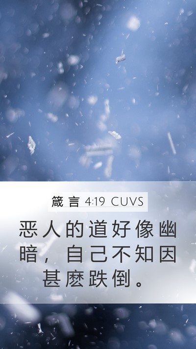 箴 言 4:19 CUVS Bible Verse Image