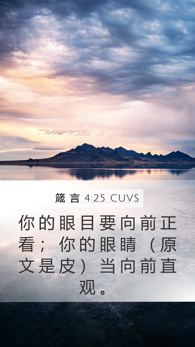 箴 言 4:25 CUVS Bible Verse Image