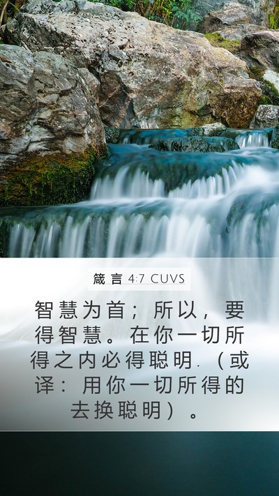 箴 言 4:7 CUVS Bible Verse Image