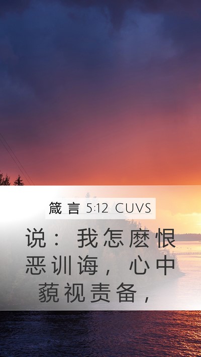 箴 言 5:12 CUVS Bible Verse Image