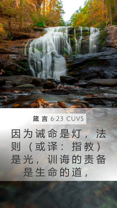 箴 言 6:23 CUVS Bible Verse Image