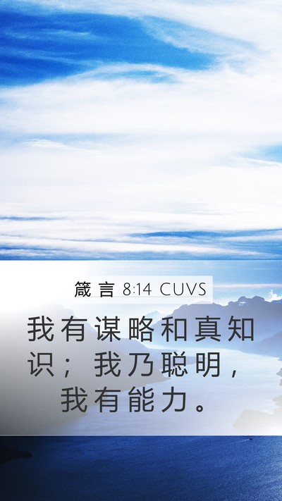 箴 言 8:14 CUVS Bible Verse Image